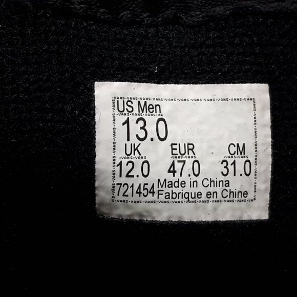 Vans BMX Old Skool Black White Skate Authentic Classic Shoe Sneaker Mens 13 US - Picture 10 of 12